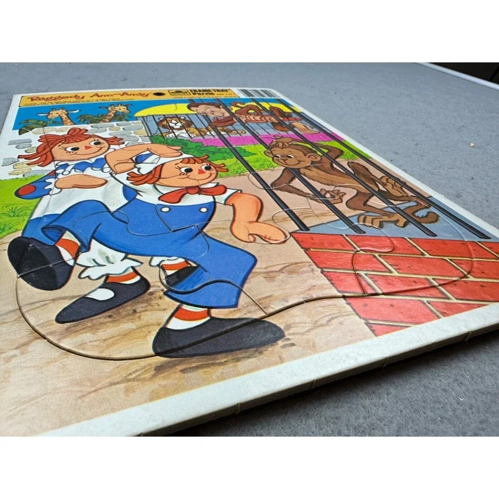 Vintage 1984 Raggedy‎ Ann & Andy Golden Frame-Tray Puzzle Mint